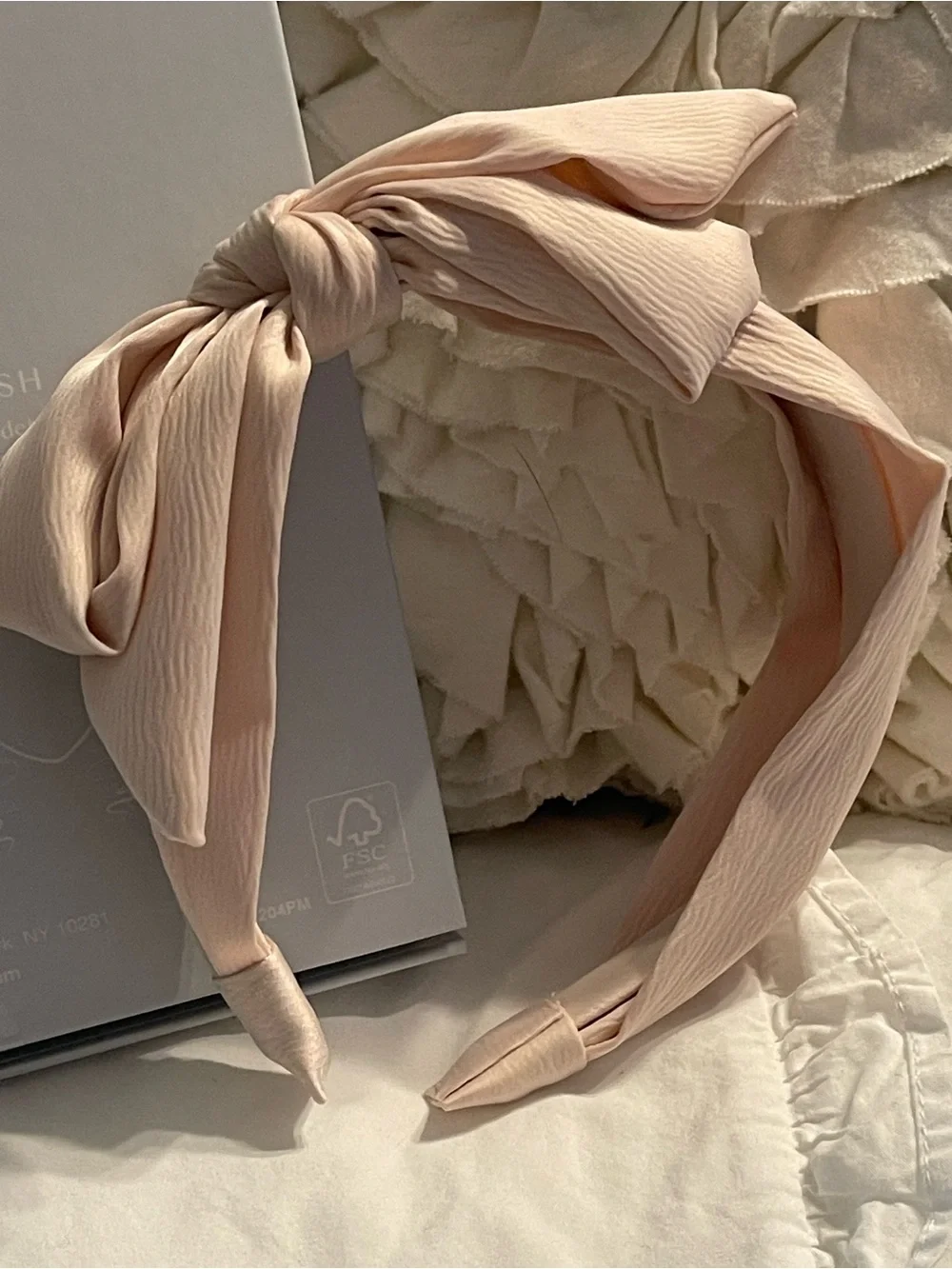 Kristin Ess Satin Knot Headband - Blush Pink New In Unopened Original Packaging